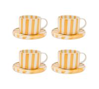 Olsson & Jensen Taza con plato Monica paquete de 4 - Amarillo