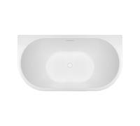Oltens Delva bañera de pared 150x70 cm oval blanco 12018000