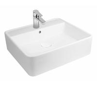 Oltens Duve lavabo 50.5x46 cm rectangular sobre encimera blanco brillante 41311000