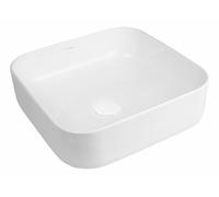 Oltens Hadsel lavabo 38.5x38.5 cm cuadrada sobre encimera blanco brillante 40807000
