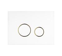 Oltens Lule botón de descarga para WC blanco/oro mate/blanco 57106000