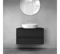 Oltens Vernal armario 80x45.6x47 cm suspendido, para lavabo negro mate 60001300