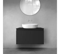Oltens Vernal armario 80x45.6x47 cm suspendido, para lavabo negro mate 60014300