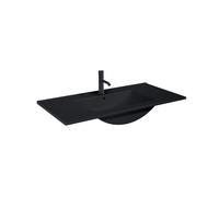 Oltens Vernal lavabo 101x46 cm rectangular para mueble negro mate 41207300