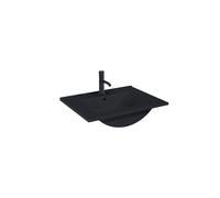 Oltens Vernal lavabo 61x46 cm rectangular para mueble negro mate 41205300