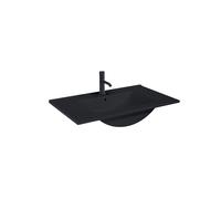 Oltens Vernal lavabo 81x46 cm rectangular para mueble negro mate 41206300