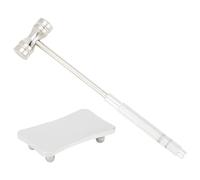OLYCRAFT 16x3.4x1.4cm Mini Martillo de Acero para Joyería Martillo de Doble Cabeza con Placa de Acero 4x6.1x1.3cm para Estampación de Metal en Joyería