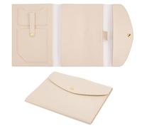 OLYCRAFT Funda de libro reutilizable de color blanco, ajustable, protector de tapa dura de 175 x 220 mm, protector de lectura de tapa dura, funda de piel sintética para libros, colección de lectura