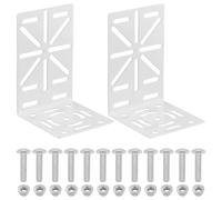 OLYCRAFT Juego de 2 soportes para cámara en forma de L, soporte de montaje universal para pared y techo, placa de montaje en forma de L, soporte de instalación para cámaras domo de seguridad