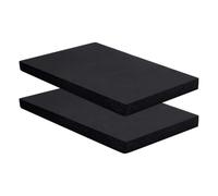 OLYCRAFT - Lote de 2 hojas termoformadas negras de 30 x 20 x 2,5 cm de lado, espuma de moldeo termoformada, hoja de plástico flexible y plegable para bricolaje, manualidades