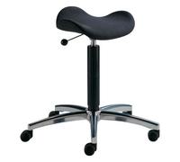 Olymp Taburete de trabajo 1120 con base de 5 patas Cruz de 5 patas cromada