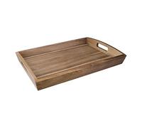 Olympia GM266 bandeja para servir, 510 mm x 350 mm x 70 mm, de madera de acacia, color marrón
