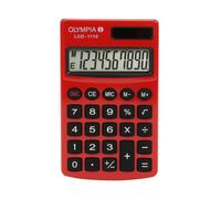 Olympia Calculadora de bolsillo LCD 1110, color rojo