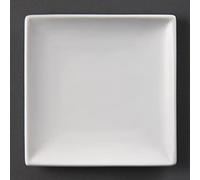 Olympia plato cuadrado de porcelana (U153, blanco (Pack de 12)