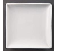 Olympia plato cuadrado de porcelana U154, blanco (Pack de 12)