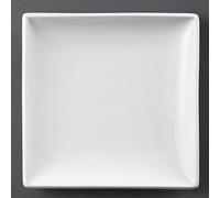 Olympia plato cuadrado de porcelana (U155, blanco (Pack de 12)