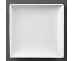 Olympia plato cuadrado de porcelana (U155, blanco (Pack de 12)
