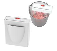 OLYMPIA Trituradora de Papel PS 36 Pro Blanco, con Corte en Tiras de 6 mm, para el hogar, de 6 Hojas, trituradora de Papel, con Accesorio