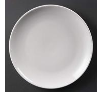 Olympia Whiteware - Juego de 12 platos de porcelana para restaurante (12 unidades, 250 mm)