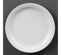 Olympia Whiteware - Juego de 12 platos de servicio (porcelana, 250 mm)