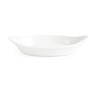 Olympia Whiteware - Juego de 6 platos ovalados para servir (porcelana, 289 mm, apto para horno)