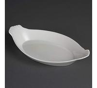 Olympia Whiteware - Platos ovalados para servir (6 unidades, 320 x 177 mm)