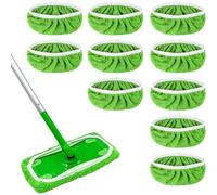Om Home Recambios de mopa compatibles con Swiffer Sweeper - 10 unidades - Mopas - Para uso en seco y húmedo para la limpieza del hogar - Almohadillas de microfibra lavables - Aptas para todo tipo de s