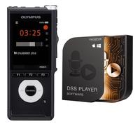 OM System DS-2700 Dictáfono Digital Profesional, Grabadora de Voz con Control Deslizante y Memoria Expandible, Incluye Batería Recargable y Software de Transcripción ODMS R8 para PC