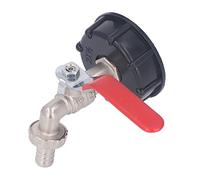 Omabeta Adaptador de Asa IBC, Válvula de Latón de 1/2 Pulgada con Rosca Gruesa, Conector a Prueba de Fugas para Tanque de Agua de Jardín de 275-330 Galones