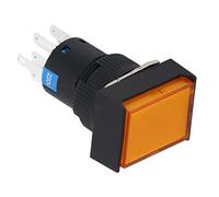 Omabeta Interruptor de Botón ABS Rectangular Industrial para Circuito de Control 25 Piezas Interruptor de Reinicio Automático Momentáneo con Arandela 220 V