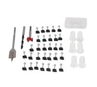 Omabeta Kit de Enrutamiento de Cables para una Fácil Gestión de Cables e Instalaciones Ordenadas con 6 Ojales, 30 Clips y Brocas para Paredes Residenciales (Blanco)