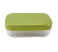 Omabeta Molde Redondo para Hacer Cubitos de Hielo, Bandeja Flexible de Fácil Liberación con Tapa para Fiestas en Casa, 1 Caja para Hacer Hielo (Verde multicapa)