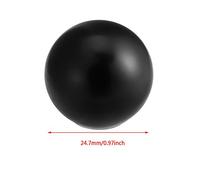 Omabeta Perillas de Bola Redondas Universales, Manijas de Plástico Duradero para Máquinas Herramientas, Juego de 10 Piezas, Rojo y Negro (AM8*25)