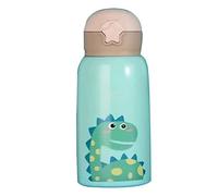 Omabeta Taza de Vacío de Acero Inoxidable de Dibujos Animados de 600 Ml para Niños, Botella de Agua Aislada con Pantalla de Temperatura para la Escuela (Estilo estrella verde)