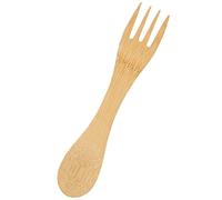 Omabeta Utensilio de Cocina 2 en 1 Resistente Al Calor, Cuchara, Tenedor para Hogar y Restaurante, Vajilla de bambú Duradera, Fácil de Limpiar (Un largo total 16,8 ancho de cuchara 3 ancho de)