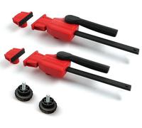 Omgoods - 2 abrazaderas de mesa - Juego de abrazaderas para perros - Carpintería - Diámetro de 20 mm - Fuerza de sujeción de hasta 155 libras - Fijación rápida - Abrazadera para banco de trabajo