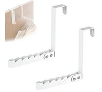 Omgoods - 2 ganchos plegables para colgar ropa, diseñados para puertas, con 5 ranuras