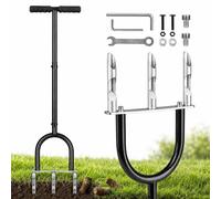 Omgoods - Aireador manual para césped - Altura ajustable de 35 a 101 cm
