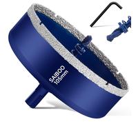 Omgoods - Broca de diamante para cortar, 105 mm, con orificio central, ideal para azulejos y vidrio