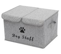 Omgoods - Caja de juguetes para perros con tapa - Cesta organizadora en color gris nieve