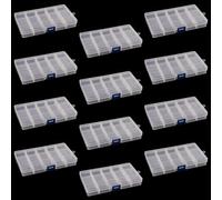 Omgoods - Caja organizadora de cuentas con 12 compartimentos y 15 divisiones