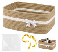 Omgoods - Cesta de regalo tejida - Cesta trenzada para regalos, 34 x 25 x 15 cm