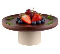 Omgoods - Cuenco de frutas de madera con diseño retro para decoración de mesa