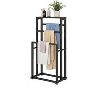 Omgoods - Estante de toallas independiente para baño - Estructura metálica de 3 niveles