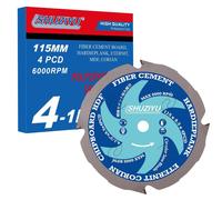 Omgoods - Hoja de sierra circular de 115 mm con dientes de diamante para fibrocemento