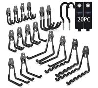 Omgoods - Juego de 20 ganchos robustos para pared de garaje, ideales para un almacenamiento eficiente