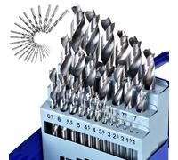 Omgoods - Juego de 25 brocas HSS con puntas para madera y estuche de almacenamiento
