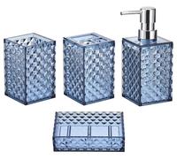 Omgoods - Juego de 4 accesorios para baño que incluye dispensador de jabón y soporte para cepillos de dientes