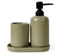Omgoods - Juego de accesorios de baño de cerámica de 3 piezas