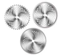 Omgoods - Juego de cuchillas para cortacésped, 3 unidades - Acero aleado - 40/60/80 dientes - Cuchillas de repuesto - Adecuadas para desbrozadoras - Alta calidad
